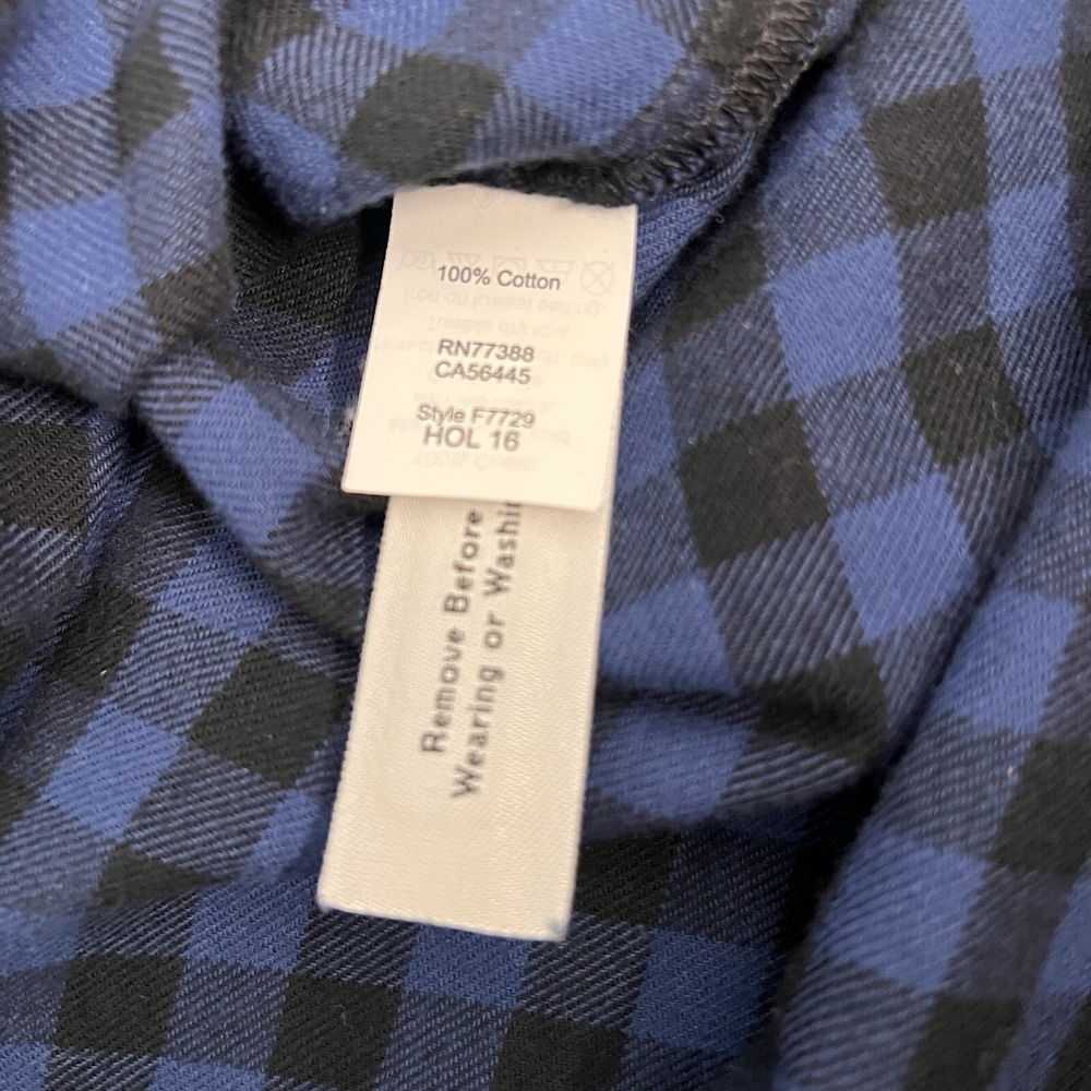 Madewell Shirt Womens Slim Medium Flannel Blue Black Gingham Cabincore Cabincore - Picture 6 of 10